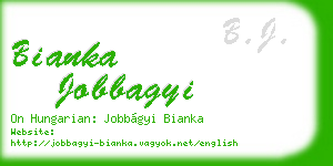 bianka jobbagyi business card